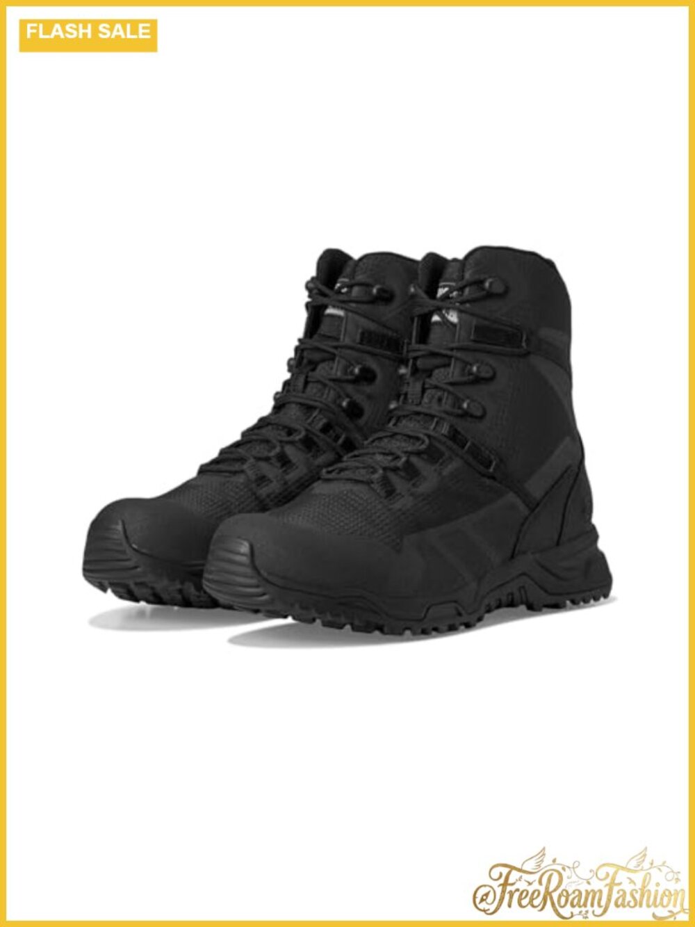 Alpha Fury 2.0 8" Side Zip Work Boots Nylon Tactical Duty Shoes